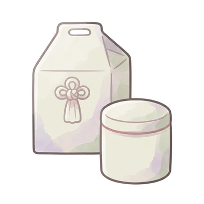 白骨壺と白覆い